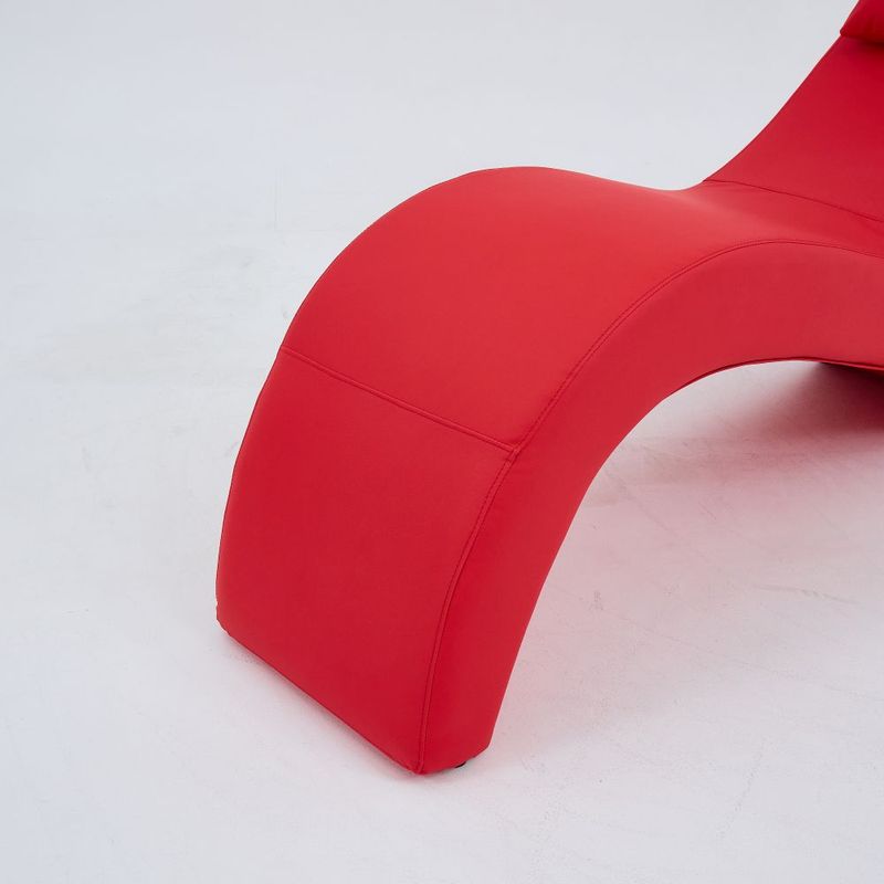 Close-up of the Kama Sutra Halo Arc Love Lounge Red showcasing its smooth curves and ergonomic design.