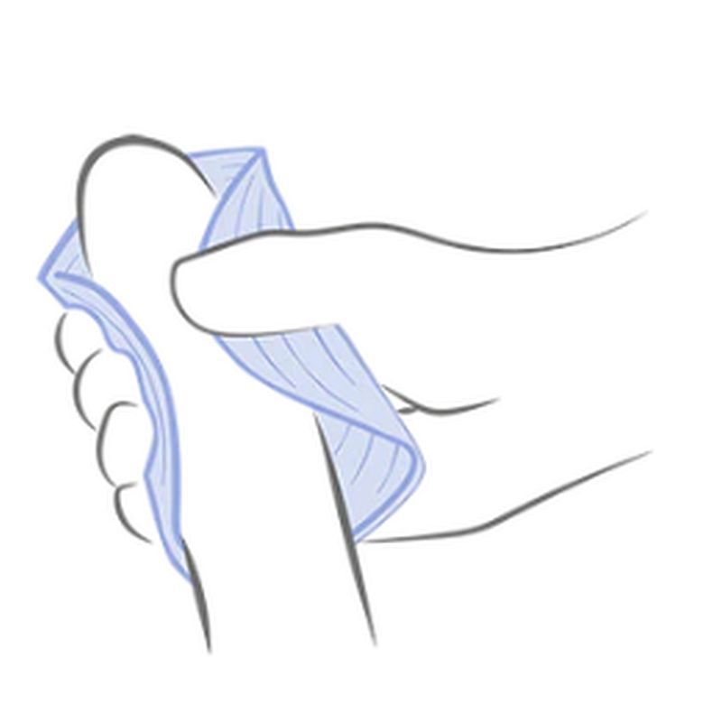 Hand demonstrating the use of NIYA 5 Silicone Rechargeable Massager for intimate pleasure.