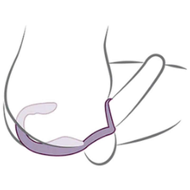 Diagram showing The Vibe 10 Speed Remote Mens Silicone Cock Ball Vibrator with a focus on placement and usage.