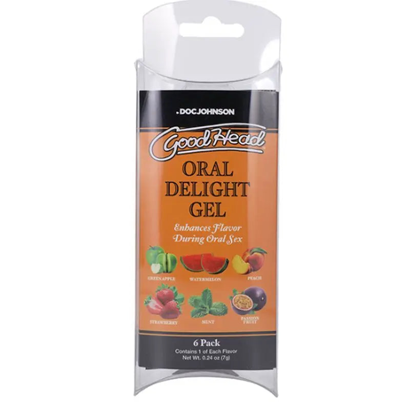 GoodHead Oral Delight Gel 6 Pc Fruity GoodHead Discreet Intimate Essentials.