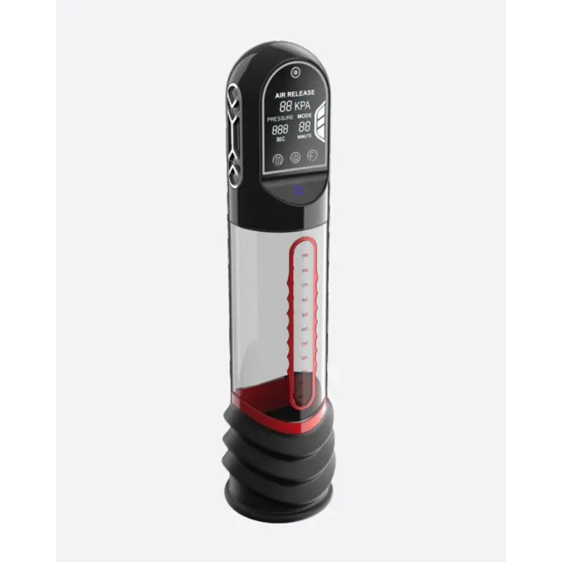 Affordable quality ISP90 Curve Infrared Automatic LCD Penis Pump Red  from Peak Performa by Discreet Intimate Essentials with Discreet Delivery 