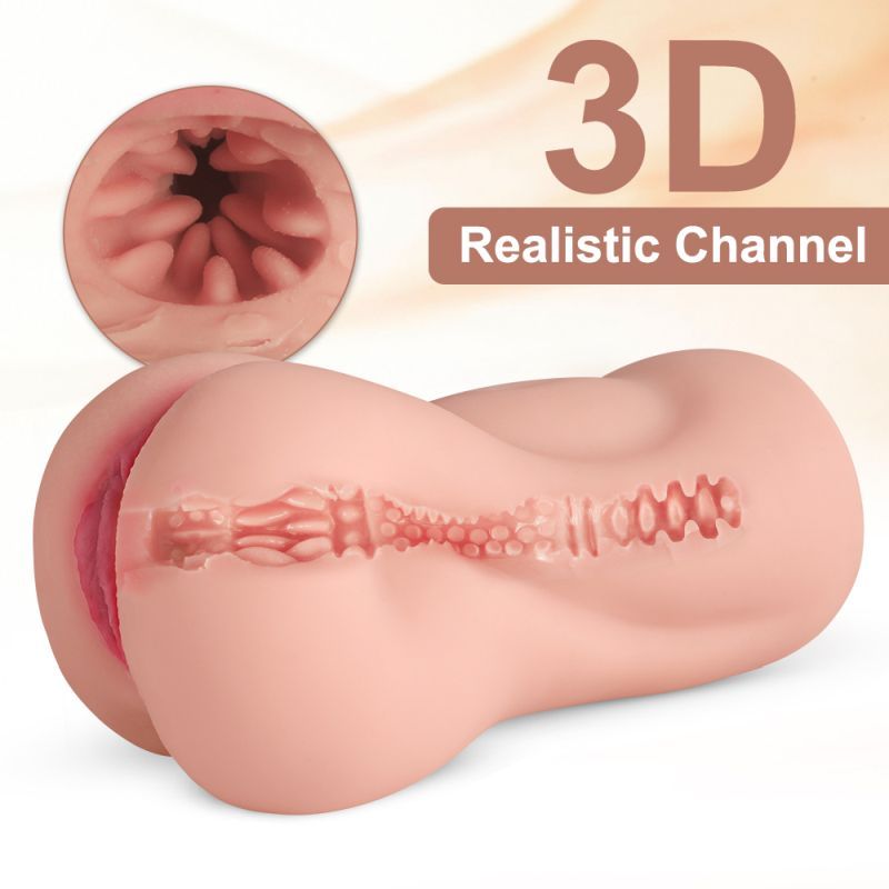 3D realistic channel of Agatha, a realistic vibrating vaginal masturbator, showcasing its lifelike texture and design.