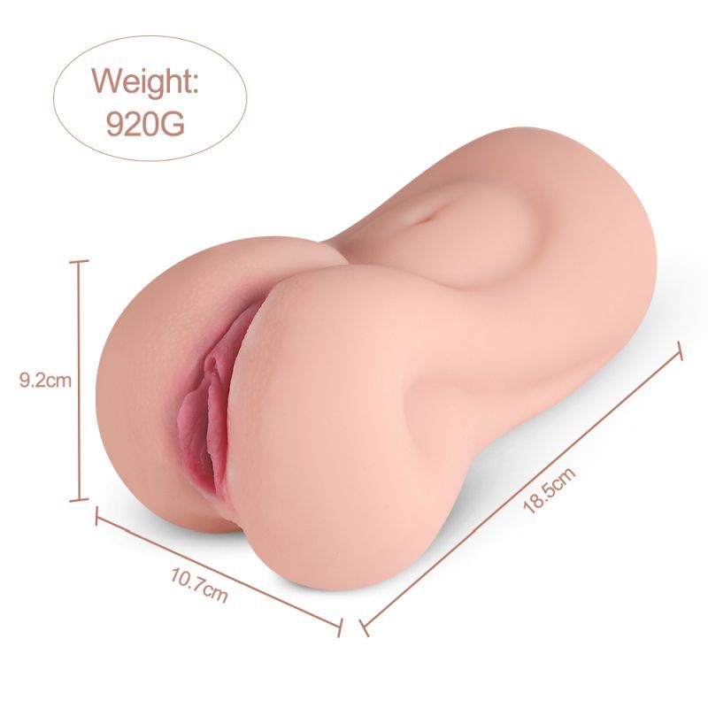 Agatha Realistic Vibrating Vaginal Masturbator, lifelike design, dimensions 18.5cm x 10.7cm x 9.2cm, weight 920g.