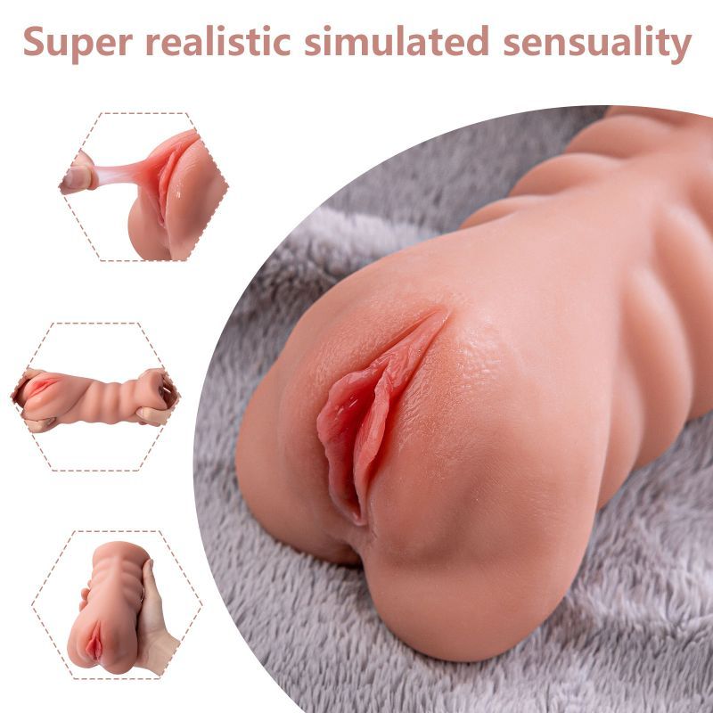 Ramar Realistic Vibrating Anal Vaginal Masturbator with super realistic simulated sensuality and dual openings.