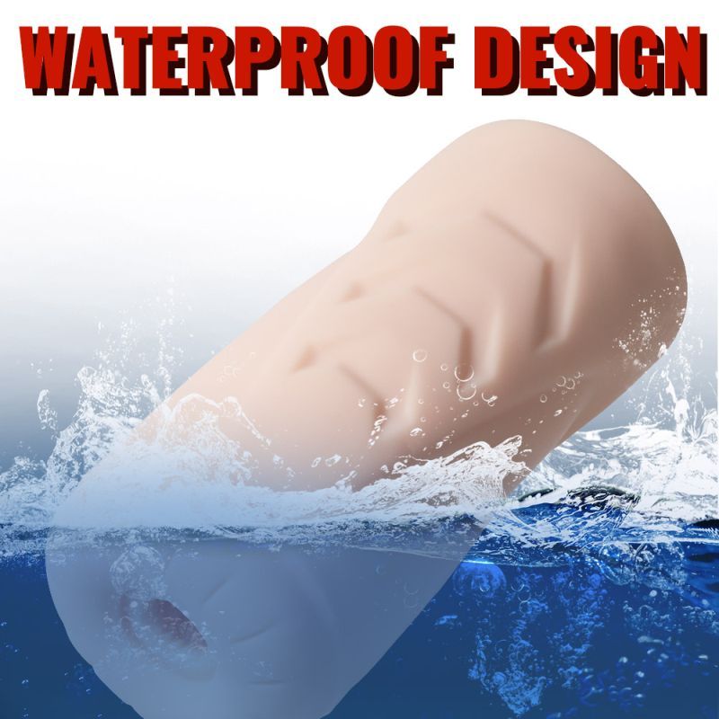 Suctroker Dual Density Vibrating Sucking Vaginal Masturbator V1 features a waterproof design for enhanced versatility.