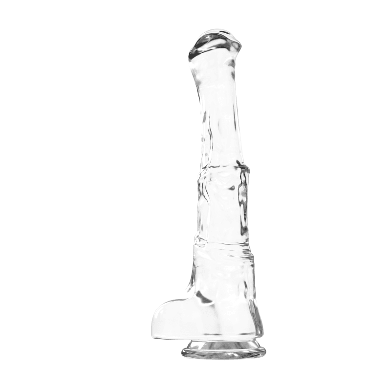 Duke Horse Dong w Balls Clear XXL S-Hande Discreet Intimate Essentials.