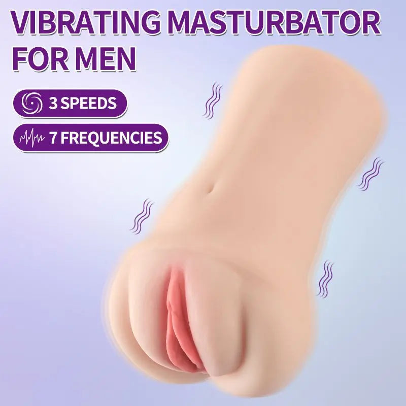 Brenna Dual Density 3 Speed 7 Mode Vibrating Realistic Masturbator XISE Discreet Intimate Essentials.