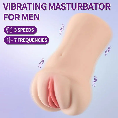 Brenna Dual Density 3 Speed 7 Mode Vibrating Realistic Masturbator XISE Discreet Intimate Essentials.