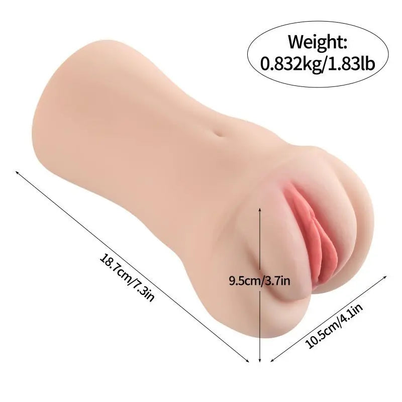 Brenna Dual Density 3 Speed 7 Mode Vibrating Realistic Masturbator XISE Discreet Intimate Essentials.