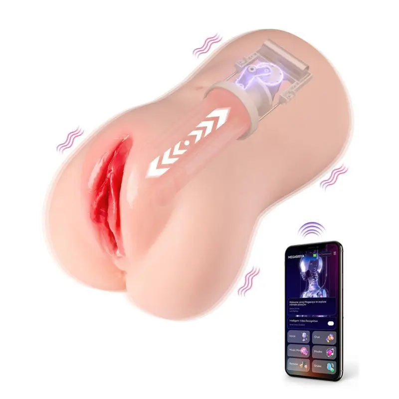 Eliza App Controlled Thrusting Vibrating Realistic Vaginal Masturbator XISE Discreet Intimate Essentials.