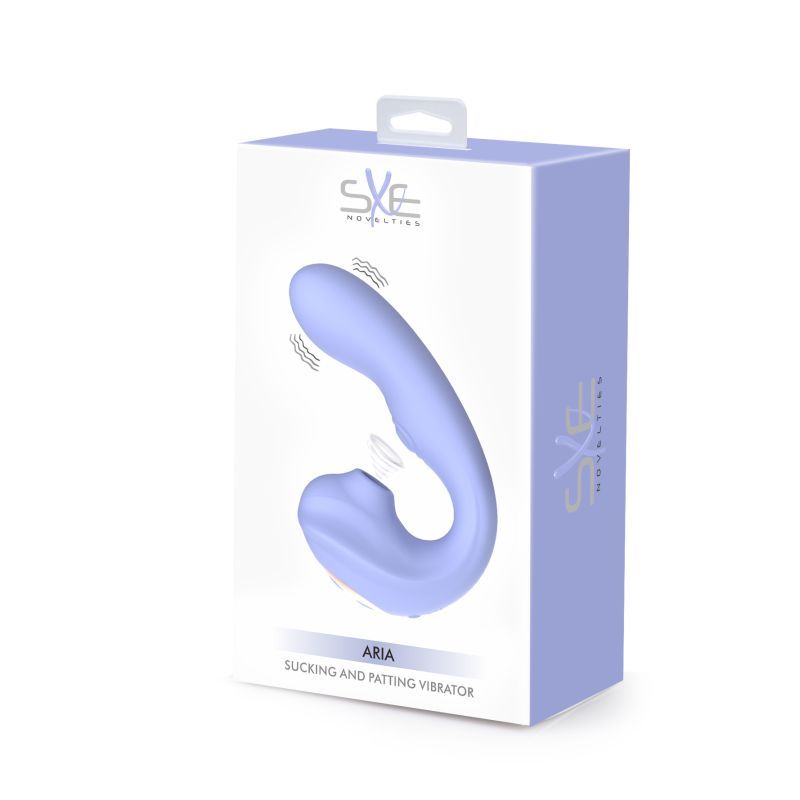 Aria Air Pulse C Shaped Vibrator packaging showcasing its elegant design and features for intimate essentials for her.