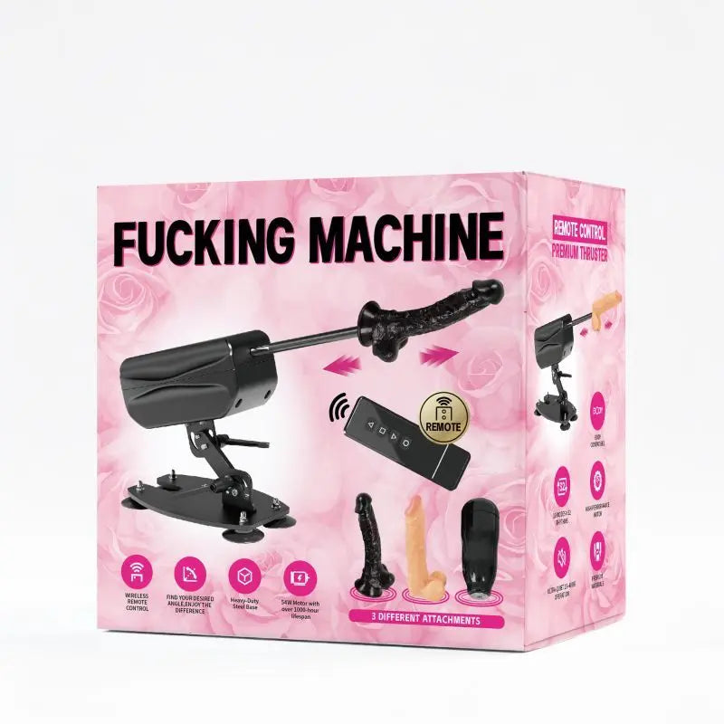 Deluxe Sex Machine with Remote Control and Accessories MixJoy Discreet Intimate Essentials.