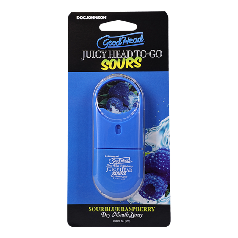 Affordable quality GoodHead Juicy Head Spray To-Go Sour Blue Raspberry 9ml  from GoodHead by Discreet Intimate Essentials with Discreet Delivery 
