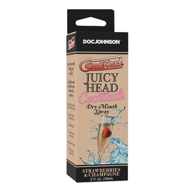 Affordable quality GoodHead Juicy Head Spray Cocktails Strawberries & Champagne 59ml  from GoodHead by Discreet Intimate Essentials with Discreet Delivery 