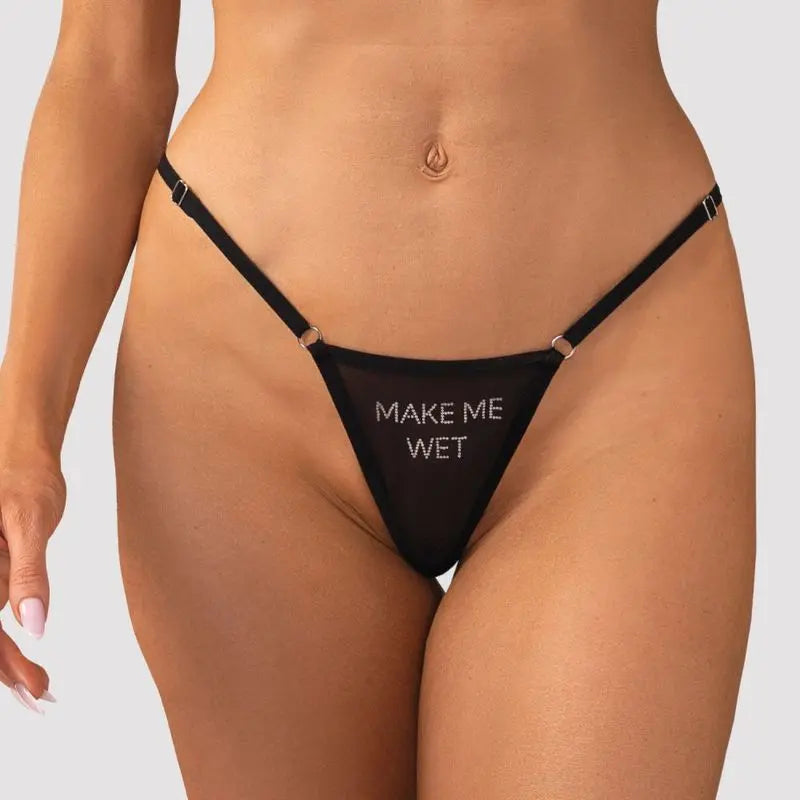 Make Me Wet Thong Obsessive Discreet Intimate Essentials.