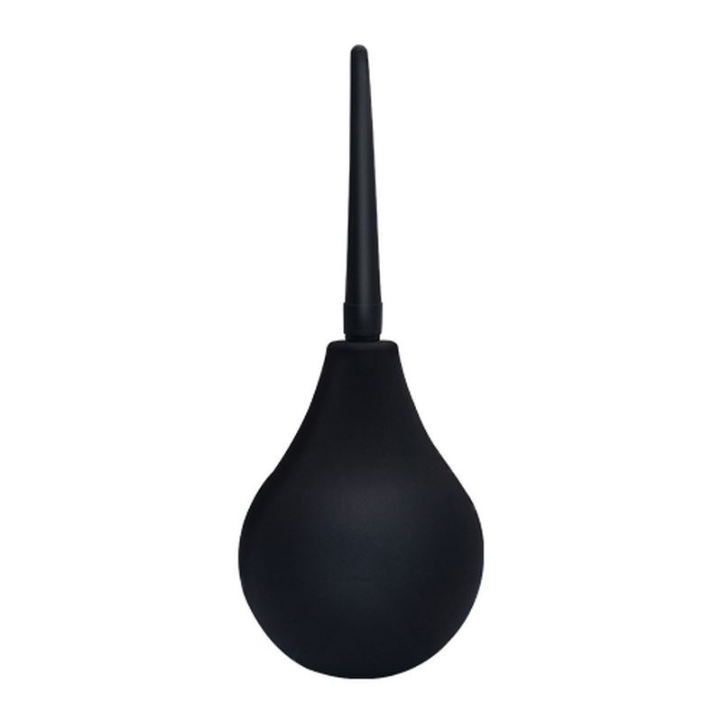 Silicone anal douche with a soft squeezable bulb and nozzle for a clean and pleasurable experience.