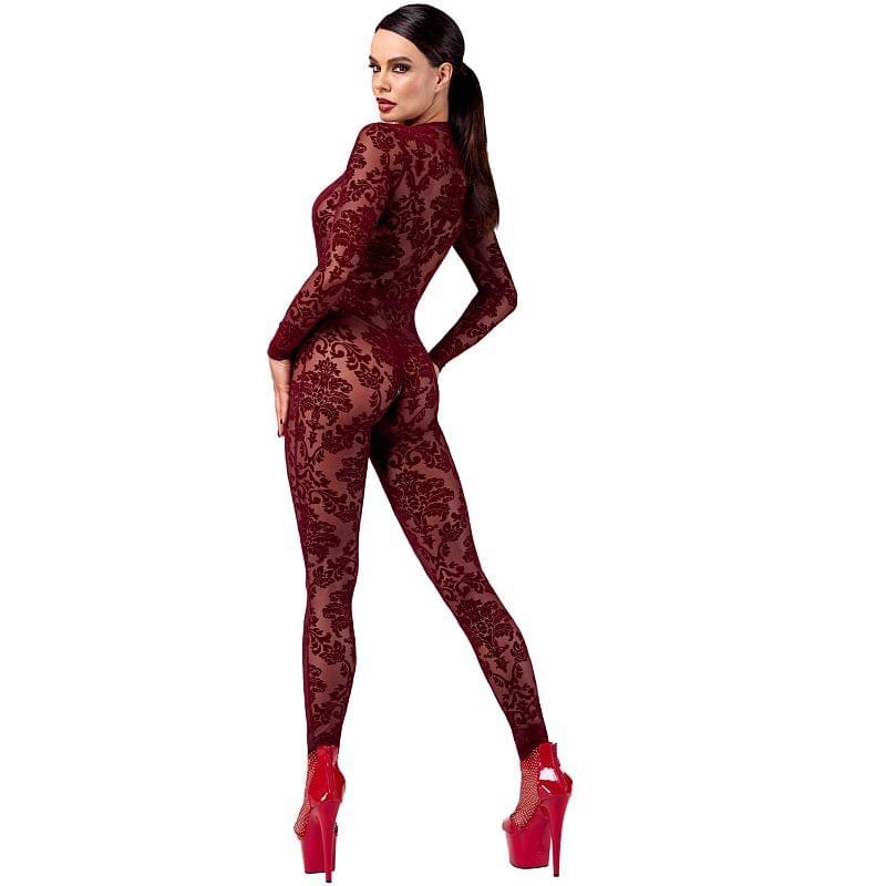 Kink Royal V Neck Catsuit Red Noir Discreet Intimate Essentials.