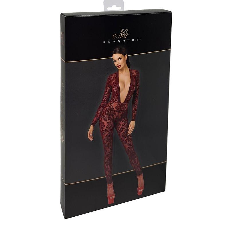 Kink Royal V Neck Catsuit Red Noir Discreet Intimate Essentials.