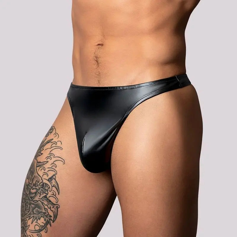 Male Power Liquid Onyx 2.0 Wet Look Thong Male Power Discreet Intimate Essentials.