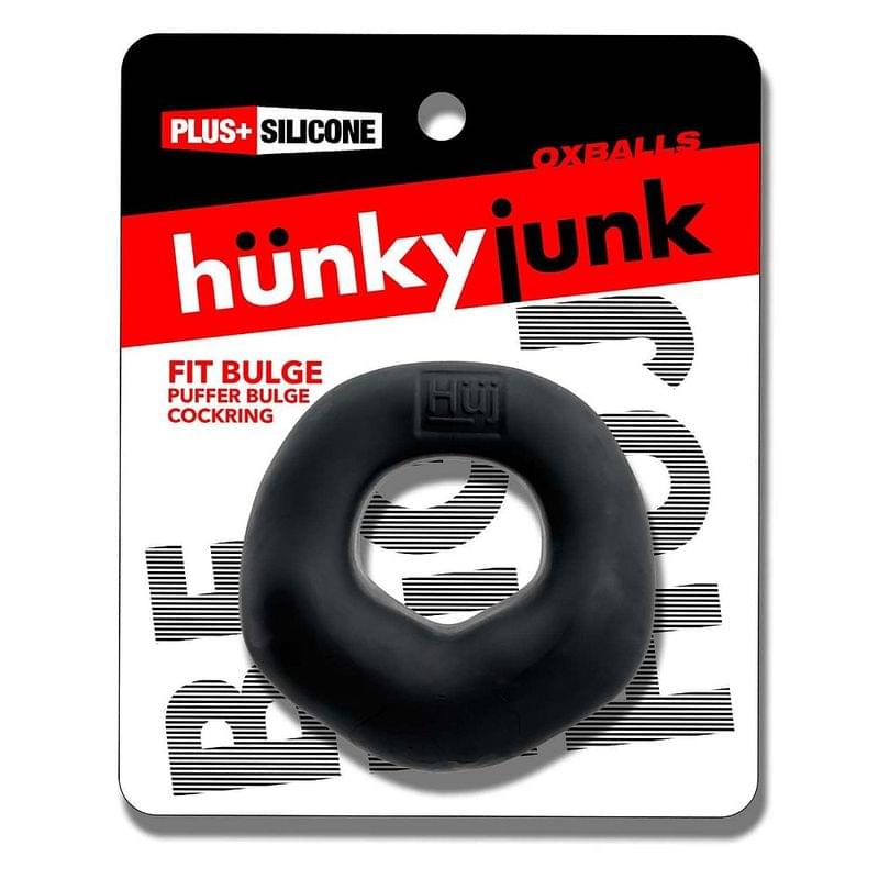 Fit Bulge Hung Style Cockring Black by Hunkyjunk from Discreet Intimate Essentials for  Adult Toys, quality products at discount affordable prices.