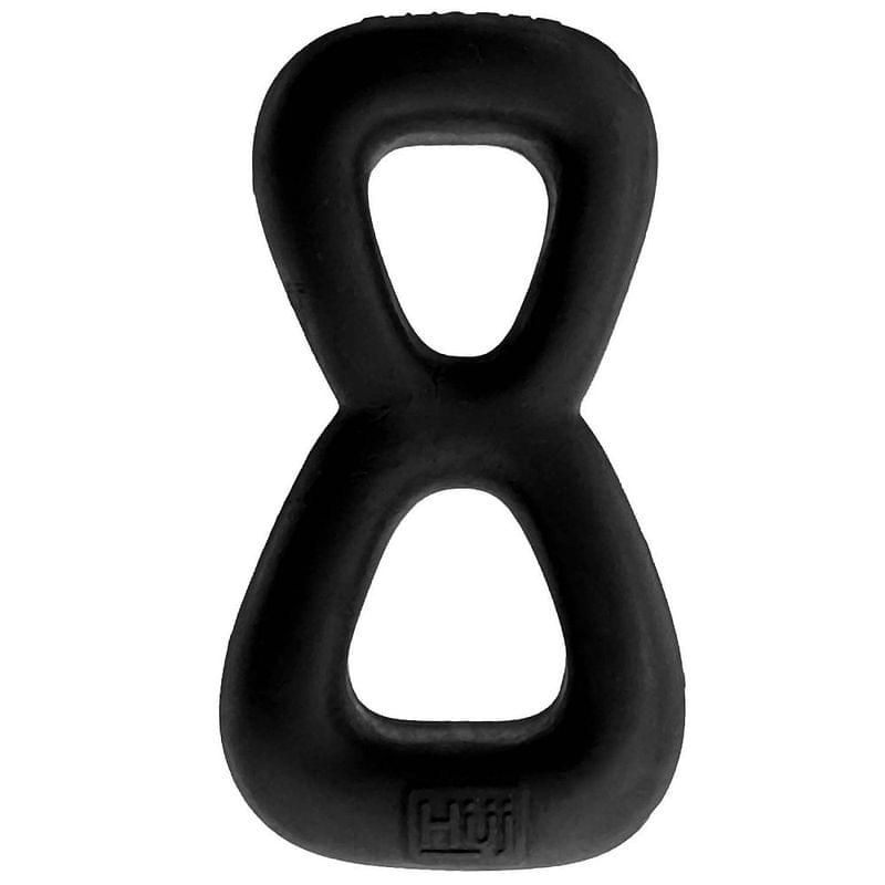 Boomerang Double Cockring Ball Stretcher Black by Hunkyjunk from Discreet Intimate Essentials for  Adult Toys, quality products at discount affordable prices.