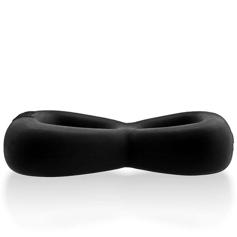 Boomerang Double Cockring Ball Stretcher Black by Hunkyjunk from Discreet Intimate Essentials for  Adult Toys, quality products at discount affordable prices.