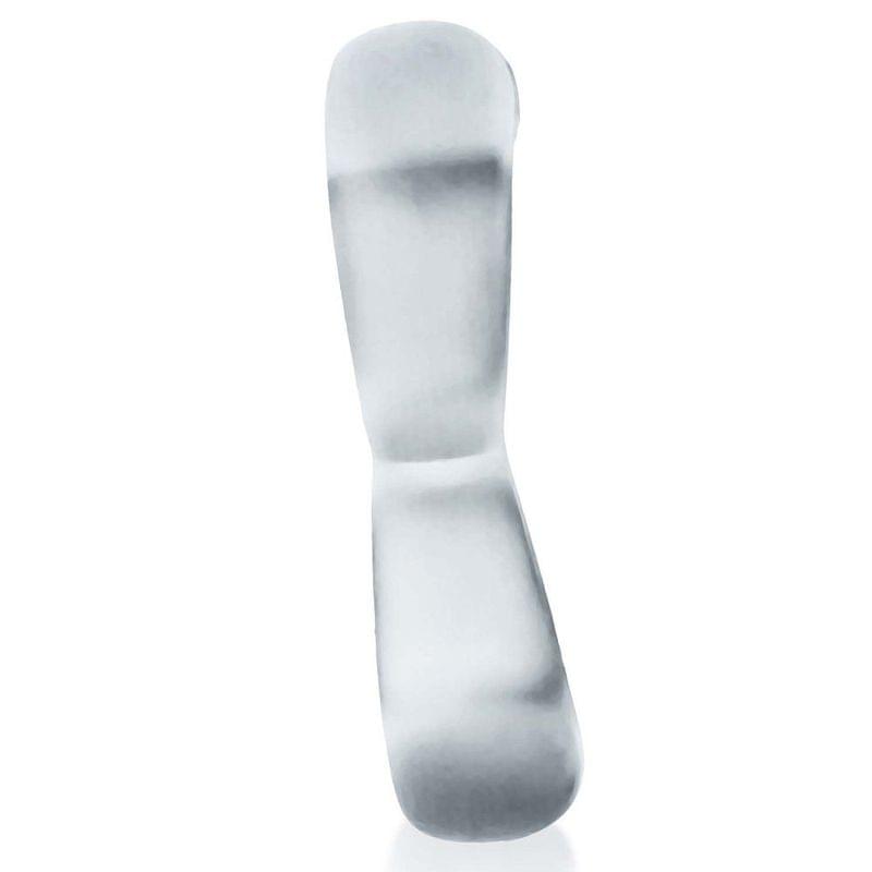 Boomerang Double Cockring Ball Stretcher Clear by Hunkyjunk from Discreet Intimate Essentials for  Adult Toys, quality products at discount affordable prices.