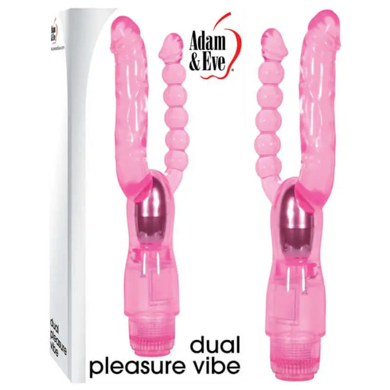 Adam & Eve Dual Pleasure Vibe -  12 cm (4.75'') Vibrator with Anal Probe Adam & Eve Discreet Intimate Essentials.