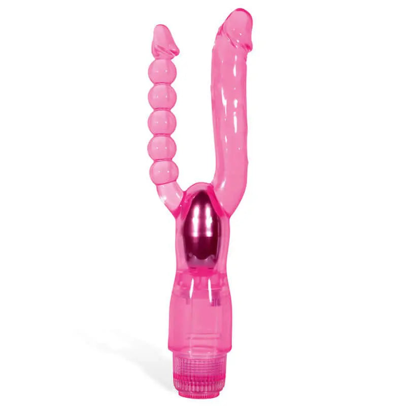Adam & Eve Dual Pleasure Vibe -  12 cm (4.75'') Vibrator with Anal Probe Adam & Eve Discreet Intimate Essentials.