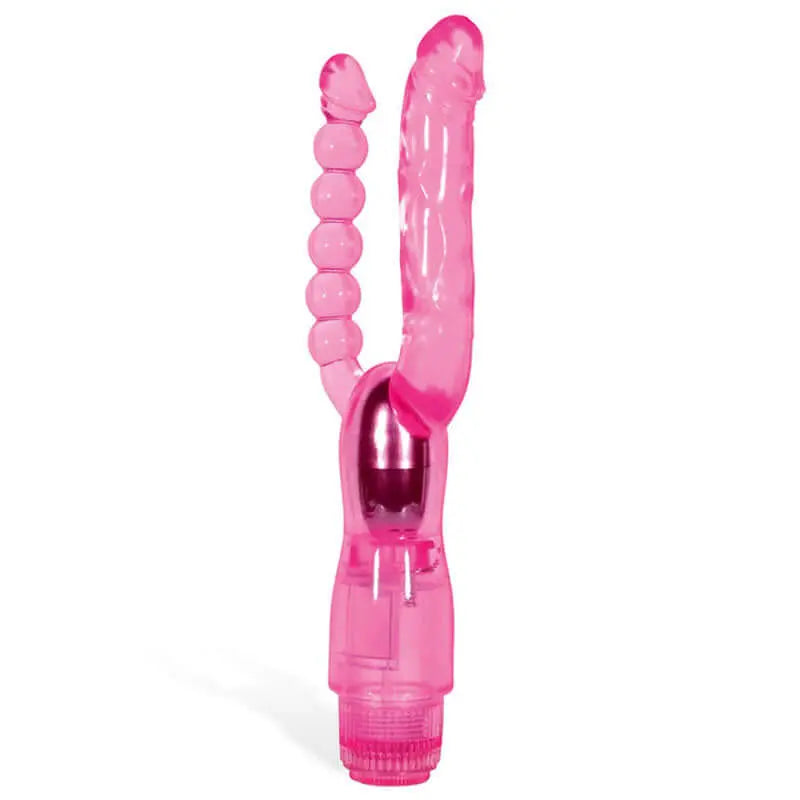 Adam & Eve Dual Pleasure Vibe -  12 cm (4.75'') Vibrator with Anal Probe Adam & Eve Discreet Intimate Essentials.