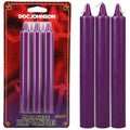 Japanese drip candles for sensation play - 3-pack of purple candles for extreme hot wax play.