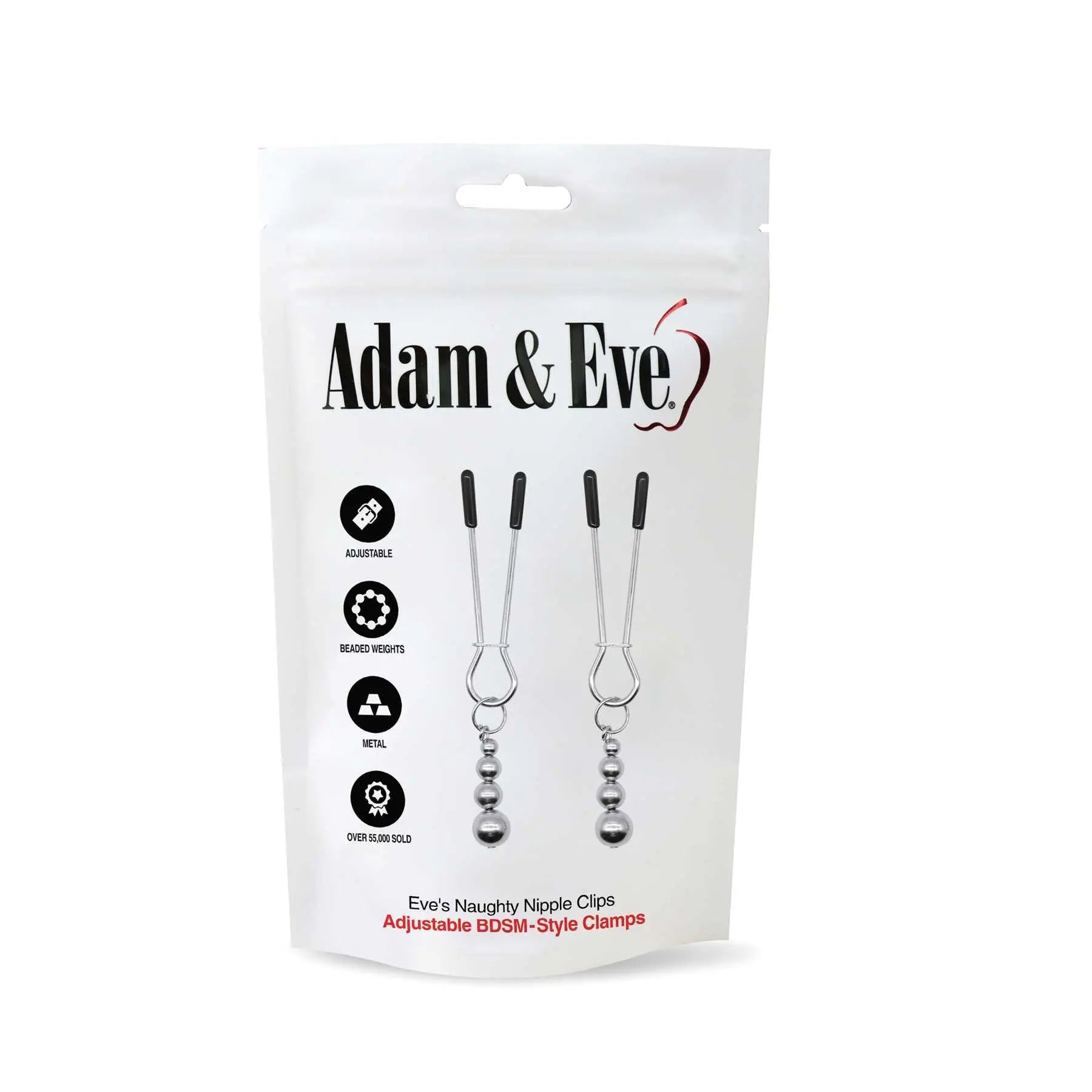 Adam & Eve Eve's Naughty Nipple Clips - Set of 2 Adam & Eve Discreet Intimate Essentials.