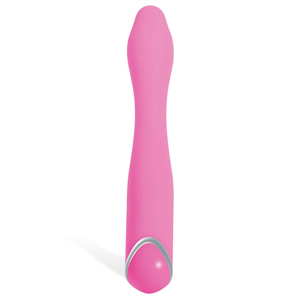 G-Gasm Rabbit Vibrator in pink silicone, designed for G-spot and clitoral stimulation.