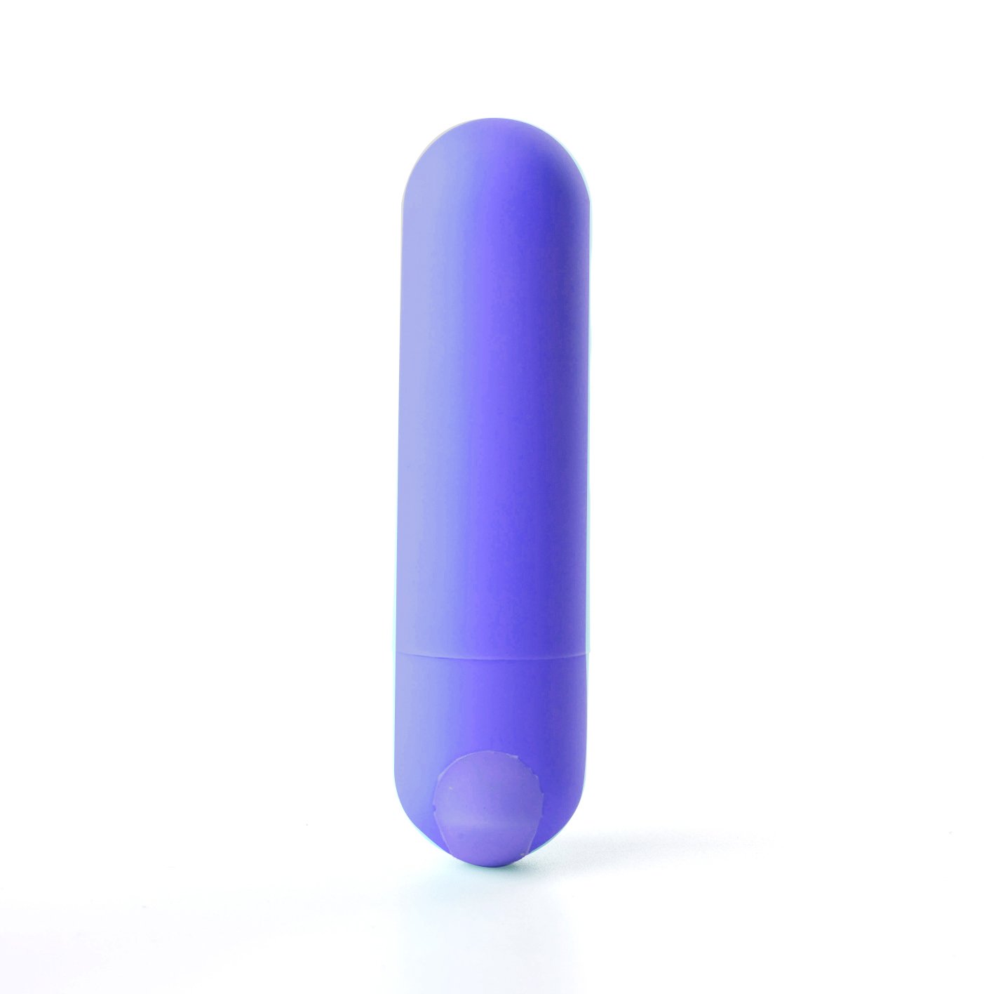USB rechargeable bullet vibrator in purple color, 7.6 cm mini design with a silicone coating.