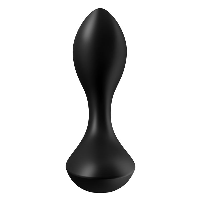 Satisfyer Backdoor Lover USB rechargeable vibrating butt plug, sleek design for anal pleasure.