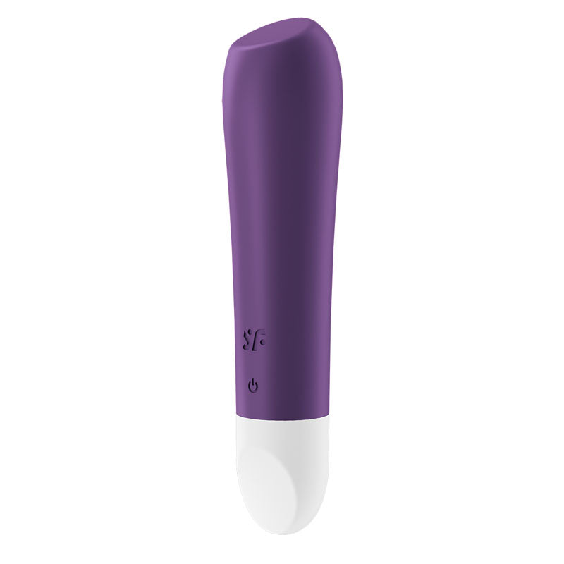 Satisfyer Ultra Power Bullet 2 USB rechargeable bullet vibrator in purple, featuring a lipstick tip design.