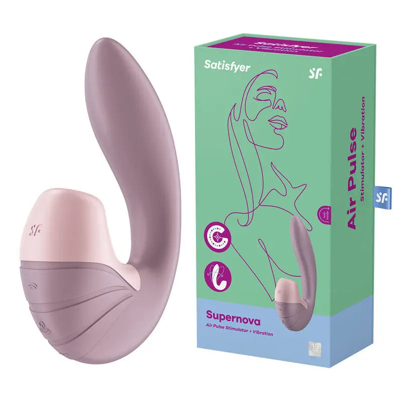 Satisfyer Supernova - Old Rose USB Rechargeable Vibrator with Air Pulsation Satisfyer