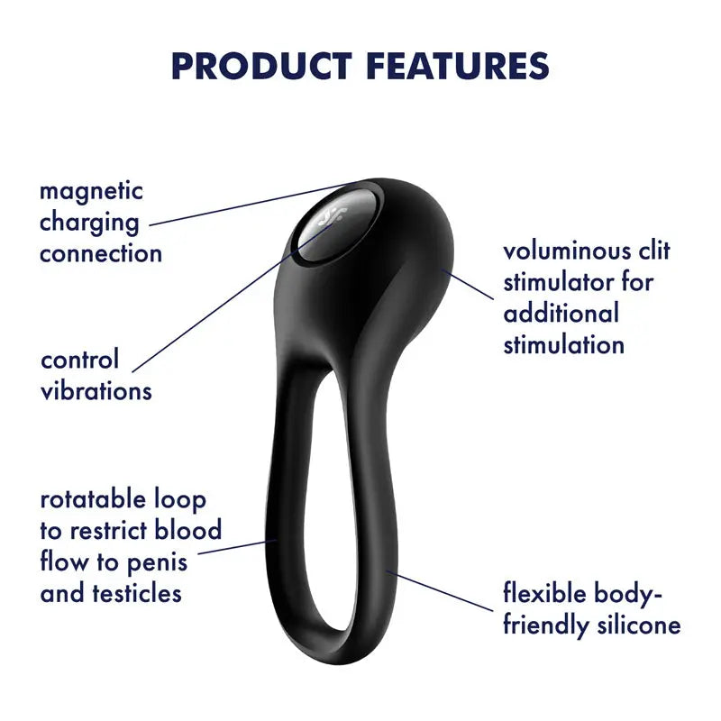 Affordable quality Satisfyer Majestic Duo -  USB Rechargeable Cock Ring  from Satisfyer by Discreet Intimate Essentials with Discreet Delivery 