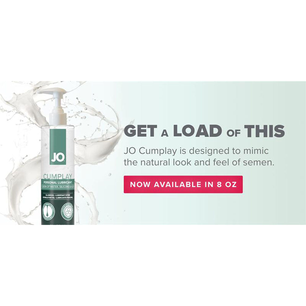 JO Cumplay Lube - 240 mL - Cum Style Lubricant - 240 ml Pump Bottle with splash effect for intimate use.