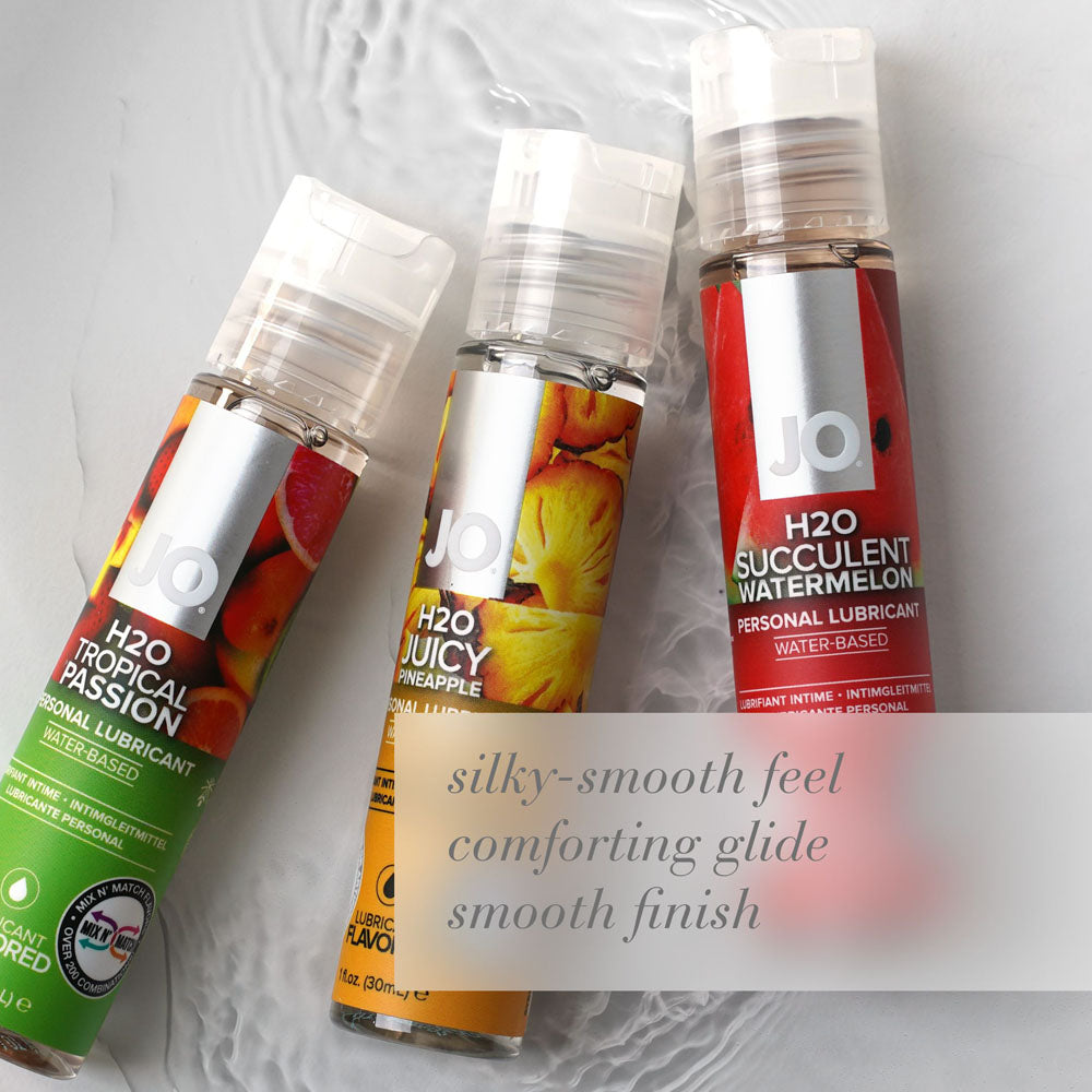 JO H2O Succulent Watermelon Lube - 120 mL - Watermelon Flavoured Water Based Lubricant - 120 ml Bottle with other flavors.