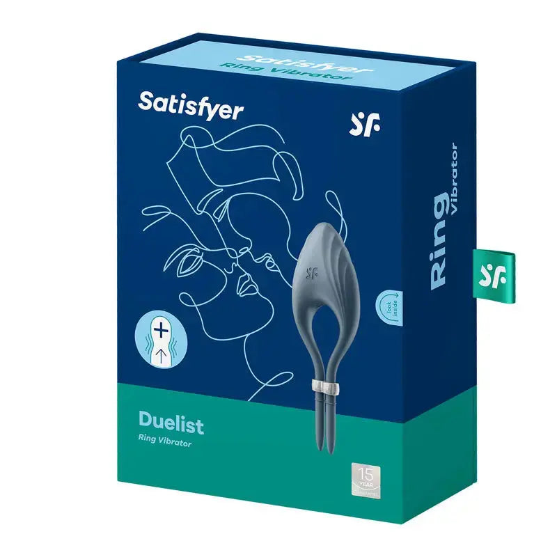 Satisfyer Duelist - Dark  Vibrating Adjustable Lasso Cock Ring Satisfyer Discreet Intimate Essentials.