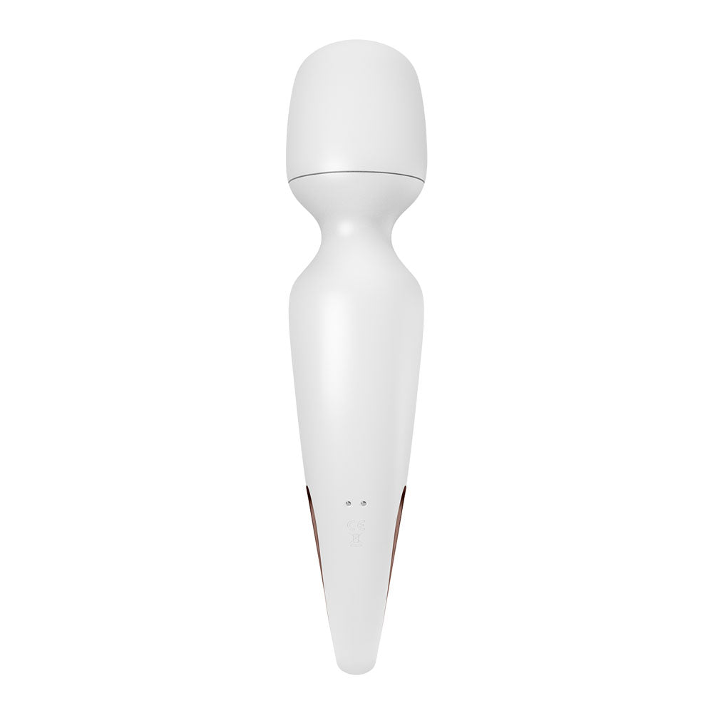 Satisfyer Wand-erland Rose Gold USB rechargeable massage wand for ultimate relaxation and pleasure.