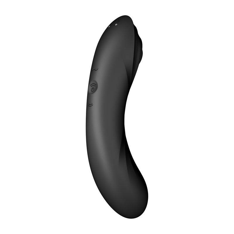 Satisfyer Curvy Trinity 4 USB rechargeable air pulse vibrator featuring a sleek design and three functions.