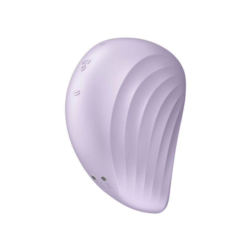 Satisfyer Pearl Diver - Violet - Violet USB Rechargeable Air Pulsation Stimulator showcasing its unique design and color.