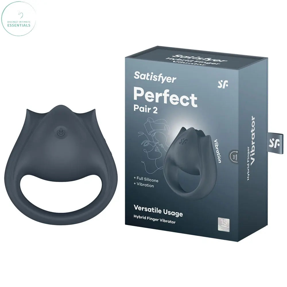 Affordable quality Satisfyer Perfect Pair 2 - Grey USB Rechargeable Vibrating Couples Ring  from Satisfyer by Discreet Intimate Essentials with Discreet Delivery 