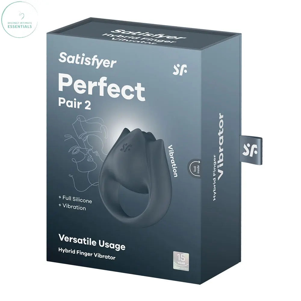Affordable quality Satisfyer Perfect Pair 2 - Grey USB Rechargeable Vibrating Couples Ring  from Satisfyer by Discreet Intimate Essentials with Discreet Delivery 