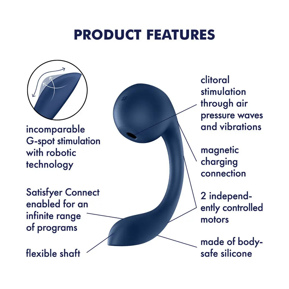 Satisfyer Pro+ Wave 4 -  USB Rechargeable Vibrator with Air Pulse Stimulation and App Control Satisfyer Discreet Intimate Essentials.