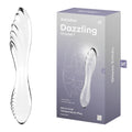 Satisfyer Dazzling Crystal 1 Glass Double Ended Dildo for hot and cold temperature play.