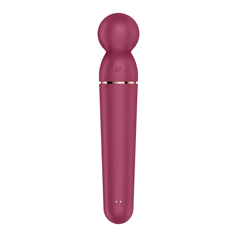Satisfyer Planet Wand-er - Berry - Berry/Rose Gold USB Rechargeable Massager Wand for intimate essentials for her