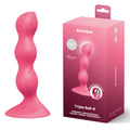 Satisfyer Triple Ball-R -  -  18 cm Beaded and Weighted Dildo in pink, displayed with its packaging.
